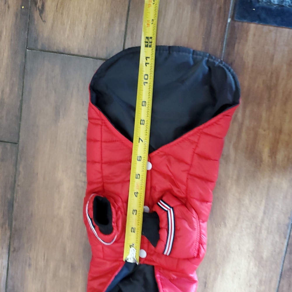 NWOT Red Hooded Puffer Dog Jacket - Picture 12 of 12
